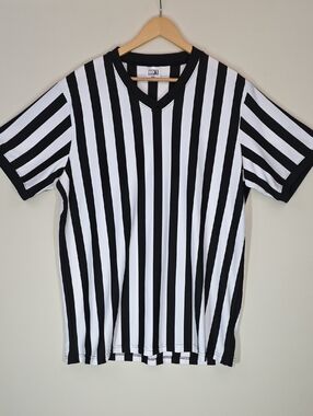 Dick's Sporting Goods Referee Shirt XXL Black White Stripe Official Sports